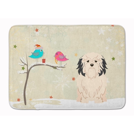 Carolines Treasures Christmas Presents Friends Lowchen Machine Washable Memory Foam Mat BB2491RUG